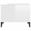 vidaXL Table basse Blanc brillant 60x44,5x45 cm Bois d'ingénierie