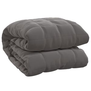 vidaXL Couverture lest&eacute;e Gris 120x180 cm 9 kg Tissu