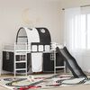 vidaXL Lit mezzanine pour enfants Blanc et Noir 79,5 x 200 cm M&eacute;tал