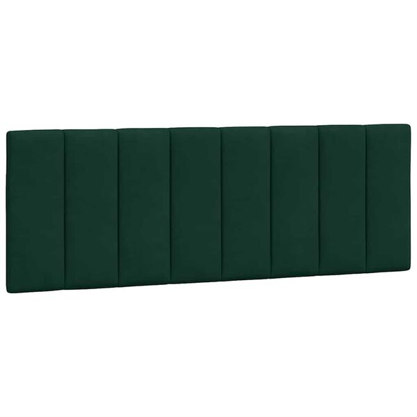 vidaXL Coussin de t&ecirc;te de lit Hanko vert fonc&eacute; 140 cm velours
