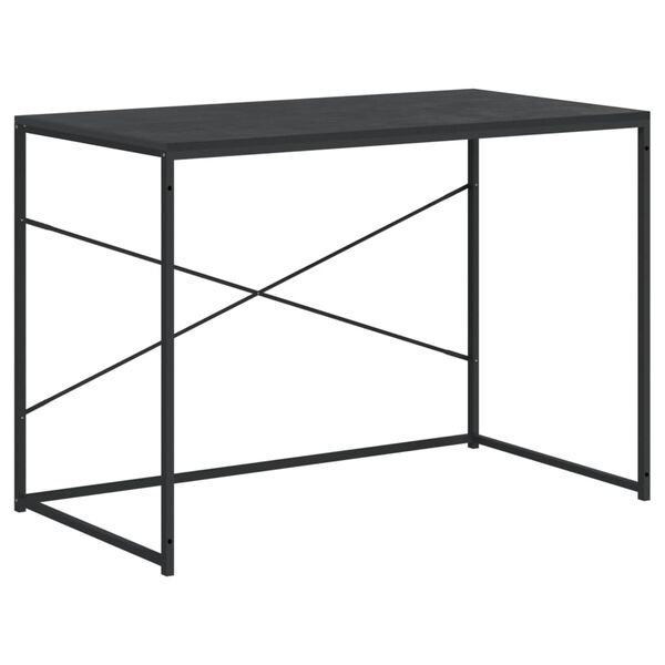 vidaXL Bureau d'ordinateur Noir 110x60x70 cm Bois d'ingénierie
