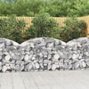 vidaXL Panier de gabions arqu&eacute; 150x50x80/100 cm Fer galvanis&eacute;