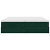 VidaXL Cadre de lit ottoman avec matelas vert fonc&eacute; 180x200cm velours