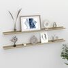 vidaXL &Eacute;tag&egrave;res murales 2 pcs blanc et ch&ecirc;ne sonoma 115x9x3 cm