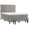 vidaXL Sommier &agrave; lattes de lit et matelas Gris clair 140x190cm Velours