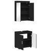 vidaXL Ensemble de mobilier de salle de bain avec &eacute;tag&egrave;re TULUM Noir