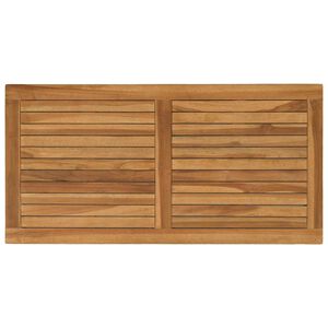 vidaXL Plateau de table Rectangulaire Bois de teck massif Naturel