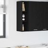 vidaXL Armoire suspendue avec stockage Ch&ecirc;ne noir 20 x 29,5 x 80 cm