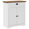 vidaXL Armoire de lavabo de salle de bain BODO blanc marron 70x35x80cm
