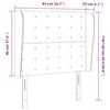 vidaXL T&ecirc;te de lit avec oreilles Bleu 83x23x118/128 cm Tissu