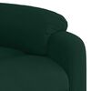 vidaXL Fauteuil inclinable de massage vert foncé velours