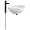 vidaXL Lavabo de salle de bains Noir Mat 44 x 44 x 16 cm m&eacute;tal