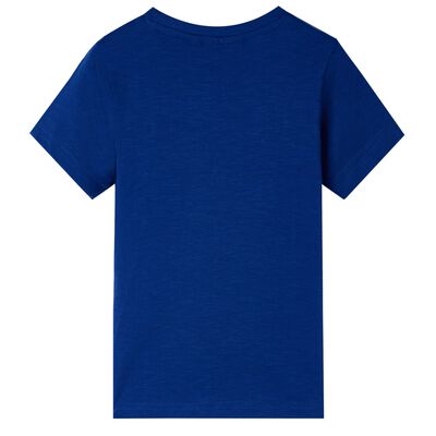 T-shirt pour enfants avec manches courtes bleu foncé 92