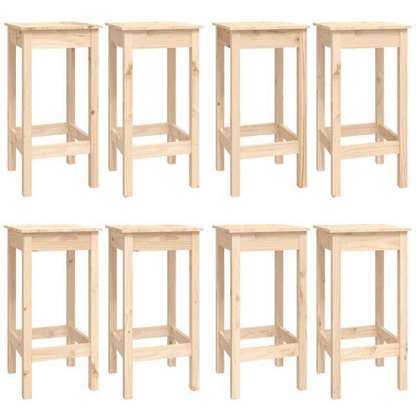 vidaXL Ensemble de bar 9 pcs Bois de pin massif
