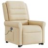 vidaXL Fauteuil inclinable de massage Cr&egrave;me Tissu