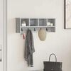 vidaXL Porte-manteau mural avec &eacute;tag&egrave;re Sonoma gris 75 x 16 x 26 cm