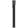 vidaXL Lampadaire d'ext&eacute;rieur avec sortie noir 110 cm acier inoxydable