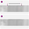 vidaXL Bordure de Pelouse 4 pcs Argent 450 x 0,05 x 15 cm