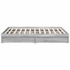 vidaXL Cadre de lit avec tiroirs sans matelas sonoma gris 160x200 cm