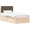 vidaXL Cadre de lit avec t&ecirc;te de lit rembourr&eacute;e Taupe 75 x 190 cm
