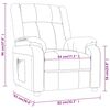 vidaXL Fauteuil inclinable Cr&egrave;me Tissu