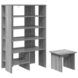 vidaXL Cabinet &agrave; chaussures 2 pc 62 x 35 x 100 cm Bois d'ing&eacute;nierie