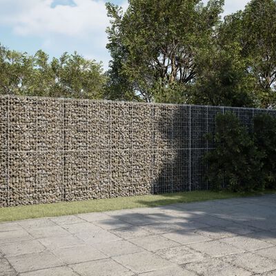 vidaXL Panier gabion avec couvercle 800x100x200 cm fer galvanisé