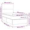 vidaXL Sommier &agrave; lattes de lit et matelas LED Noir 100x200 cm Velours