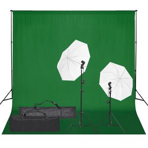 vidaXL Kit de studio photo avec &eacute;clairage et toile de fond
