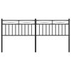 vidaXL T&ecirc;te de lit de remplacement m&eacute;tal noir 200 cm