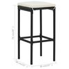 vidaXL Ensemble de bar de jardin 7 pcs et coussins R&eacute;sine tress&eacute;e Noir