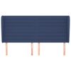 vidaXL T&ecirc;te de lit avec oreilles Bleu 183x23x118/128 cm Tissu