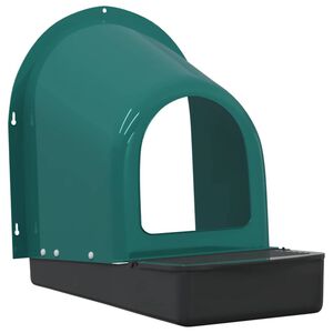 vidaXL Nichoirs &agrave; poules 4 pi&egrave;ces Fixation murale Plastique vert fonc&eacute;