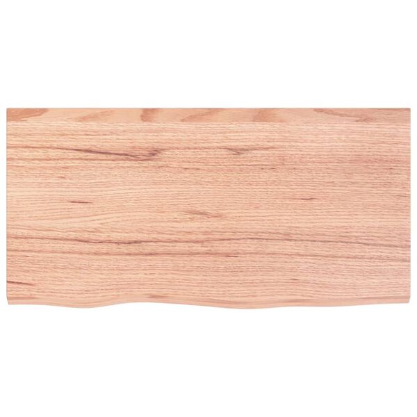 vidaXL &Eacute;tag&egrave;re murale marron clair bois ch&ecirc;ne massif trait&eacute;