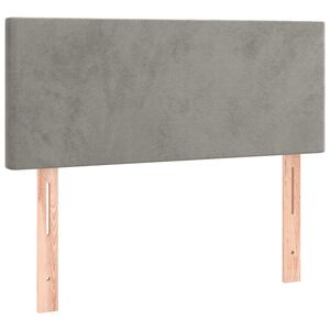 vidaXL T&ecirc;te de lit Gris clair 80x5x78/88 cm Velours