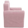 vidaXL Canapé-lit pour enfants rose peluche douce
