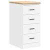 vidaXL Armoires de garage 2 pcs blanc bois d'ing&eacute;nierie