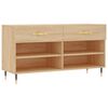 vidaXL Banc &agrave; chaussures ch&ecirc;ne sonoma 102x35x55 cm bois d'ing&eacute;nierie