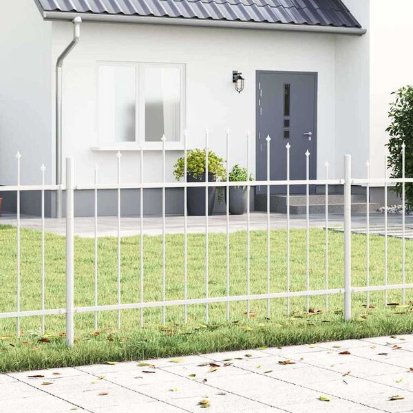 vidaXL Cl&ocirc;ture de jardin 8 pcs Blanc 170 x 140 cm