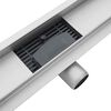 vidaXL Drain de Douche avec Design Lin&eacute;aire Argent&eacute; 100 cm