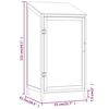 vidaXL Remise de jardin 55x52x112 cm Bois de sapin solide