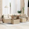 vidaXL Ensemble de salle &agrave; manger pour jardin 6 pcs Beige et cr&egrave;me