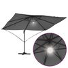 vidaXL Parasol Roma à Bras Déporté Anthracite et noir
