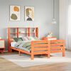 vidaXL Cadre de lit sans matelas cire marron 135x190cm bois pin massif