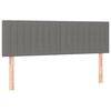 vidaXL Sommier &agrave; lattes de lit et matelas et LED Gris fonc&eacute; 140x200 cm