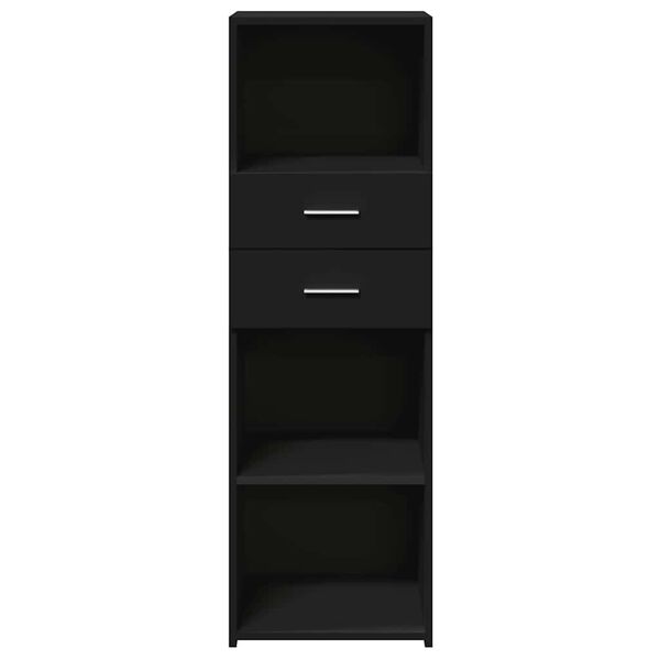 vidaXL Buffet haut noir 40x42,5x124 cm bois d'ing&eacute;nierie