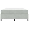 vidaXL Cadre de lit avec matelas Gris clair 140 x 200 cm tissu