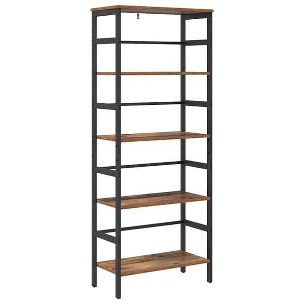 vidaXL &Eacute;tag&egrave;re Bois Ancien 60 x 29,5 x 149 cm Bois d'ing&eacute;nierie