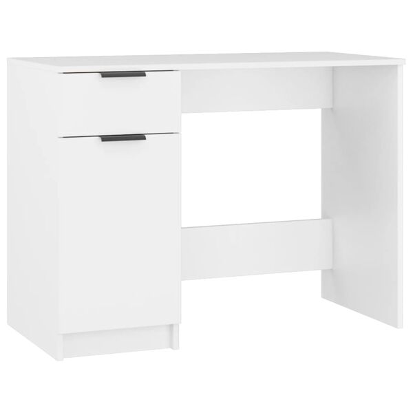 vidaXL Bureau Blanc 100x50x75 cm Bois d'ingénierie
