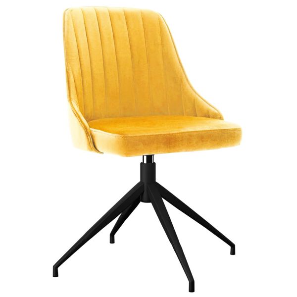 vidaXL Chaises &agrave; manger lot de 6 jaune velours